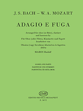 Illustration bach js adagio et fugue ob/clar/basson