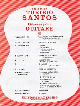 Illustration de Suites pour luth - N° 1 BWV 996 en mi m (tr. T. Santos)