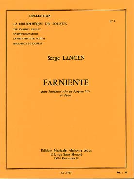 Illustration de Farniente (saxophone alto ou baryton mi b)