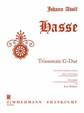 Illustration hasse sonate en trio sol maj 2 flutes/bc