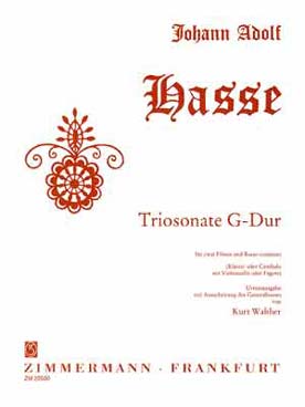 Illustration de Sonate en trio en sol M pour 2 flûtes et basse continue (violoncelle et piano)