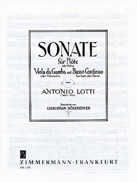 Illustration de Sonate pour flûte, viole de gambe et basse continue