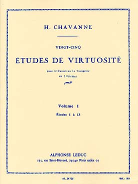 Illustration chavanne etudes (25) de virtuosite vol 1
