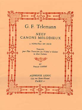Illustration telemann 9 canons melodieux ou 3 sonates