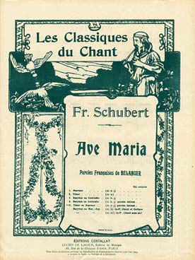 Illustration de Ave Maria op. 52/6 D 839 - N° 5 : ténor/soprano (paroles latines)