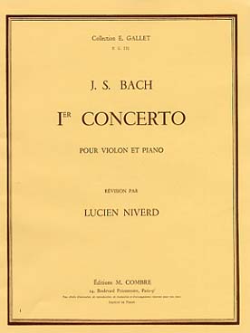 Illustration de Concerto BWV 1041 en la m - éd. Combre (rév. Niverd)