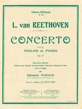 Illustration beethoven concerto op. 61 en re maj