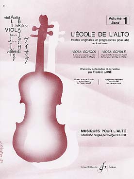 Illustration de L'École de l'alto, études originales et progressives en 6 volumes - Vol. 1