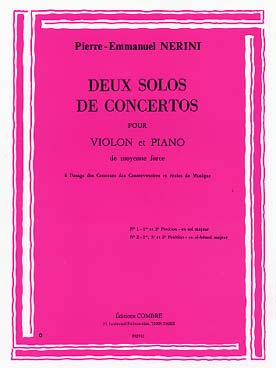 Illustration de Solos de concerto N° 1 en sol M et N° 2 en si b M