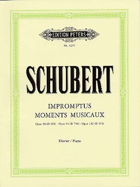 Illustration de 4 Impromptus op. 90 D 899 - 6 Moments musicaux op. 94 D 780 - 4 Impromptus op. posth. 142 D 935 - éd. Peters
