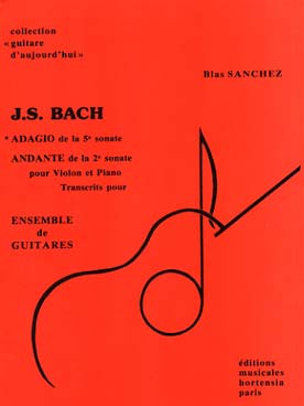 Illustration de Adagio de la 5e sonate pour violon et piano (tr. Sanchez pour ensemble de guitares)