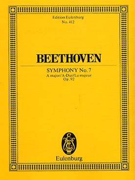 Illustration de Symphonie N° 7 op. 92 en la M - éd. Eulenburg