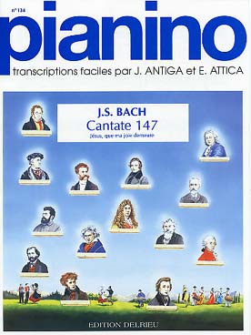 Illustration de Choral de la Cantate 147 "Jésus que ma joie demeure" - éd. Delrieu (collection pianino)
