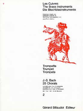 Illustration bach js 25 chorals pour 2 ou 3 trpettes