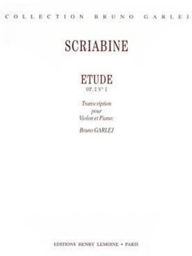 Illustration de Étude op. 2/1 pour piano (tr. B. Garlej)