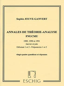 Illustration de FFEM (ex FNUCMU) : Annales de théorie- analyse 1989 à 1991, débutant 1 & 2, préparatoire 1 & 2, janvier & juin, par  Sophie Jouve-Ganvert