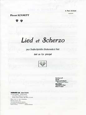 Illustration schmitt lied et scherzo, red. cor/piano