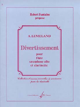 Illustration de Divertissement pour flûte, sax alto et clarinette (C + P)