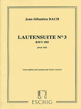 Illustration de Suites pour luth - N° 3 BWV 995 en la m (tr. Cáceres)