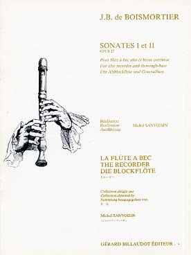 Illustration de Sonates N° 1 et 2 op. 27 pour flûte à bec alto