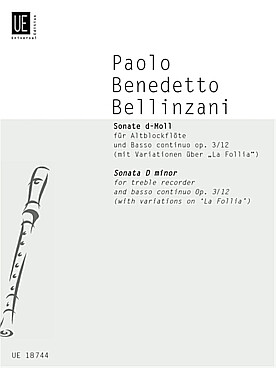 Illustration bellinzani sonate en re min op. 3 n° 12