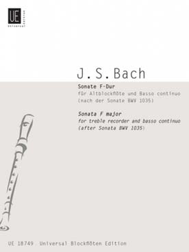 Illustration bach js sonate en fa maj