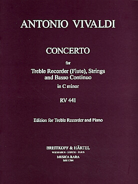 Illustration de Concerto RV 441 en do m pour flûte à bec alto (réd. piano)