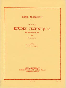 Illustration de 25 Études techniques et mélodiques - Vol. 2 : Parties de 2e et 3e clarinette du Vol. 1