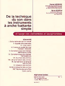 Illustration lefebvre/goffin technique du son
