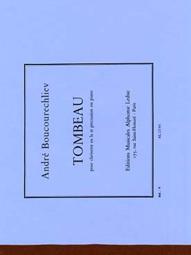 Illustration de Tombeau pour clarinette en la et piano (ou percussion)