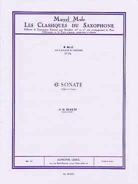 Illustration de Sonate N° 6 (flûte, tr. Mule)