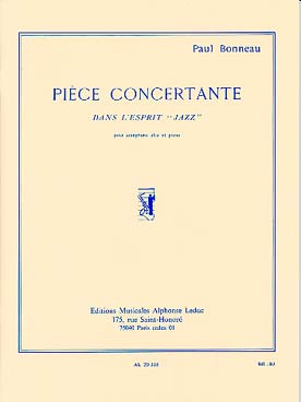 Illustration bonneau piece concertante esprit "jazz"