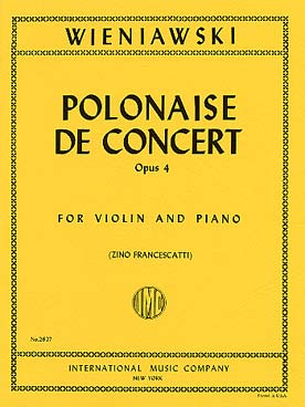 Illustration wieniawski polonaise de concert op.4