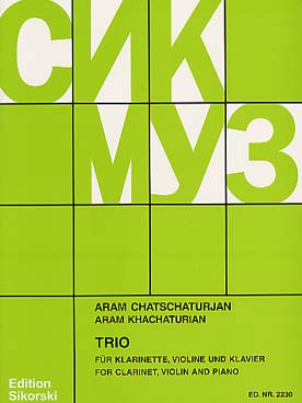 Illustration khatchaturian trio clarinette/vlon/piano