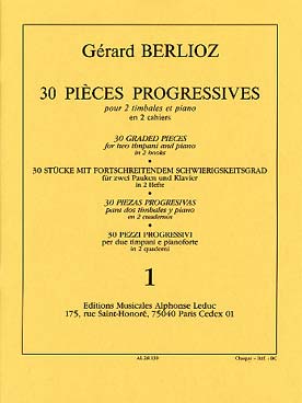 Illustration de 30 Pièces progressives timbales et piano - Vol. 1