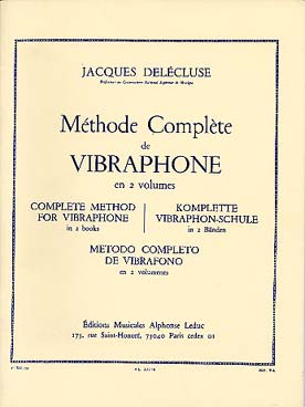 Illustration delecluse methode de vibraphone vol. 1