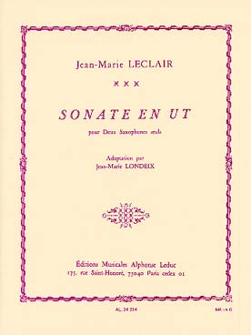 Illustration de Sonate en ut (tr. Londeix)