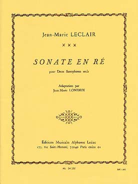 Illustration de Sonate en ré (tr. Londeix)