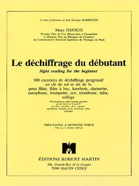 Illustration de Déchiffrage du débutant pour clarinette ou trompette