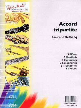 Illustration de Accord tripartite pour 3 instruments de même tonalité (flûtes ou hautbois ou clarinettes ou saxophones ou trompettes ou violons)
