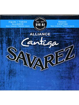 Illustration de CORDES SAVAREZ Alliance/Cantiga bleue - Jeu complet : 3 aiguës Alliance, 3 basses Cantiga