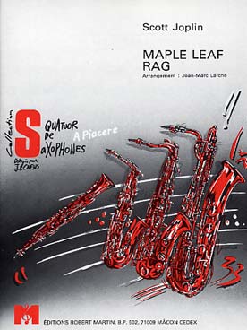 Illustration de Maple leaf rag (tr. J. M. Larché pour quatuor de saxophones, C + P)