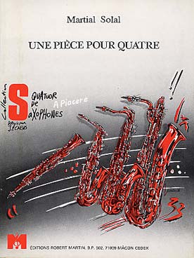 Illustration de Une Pièce pour quatre, pour quatuor de saxophones (tr. Caens)