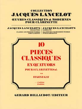 Illustration de 10 Pièces classiques en quatuors - Vol. 1 : moyen (4 clar. si b)