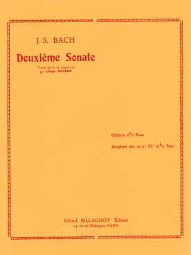 Illustration de 2e Sonate (tr. Gateau) pour clarinette si b ou mi b ou saxophone