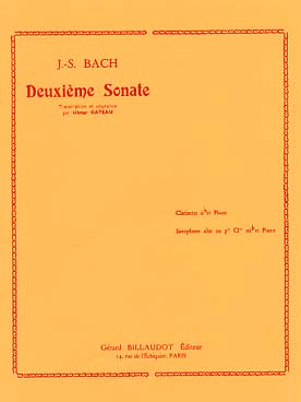 Illustration de 2e Sonate (tr. Gateau) pour clarinette si b ou mi b ou saxophone