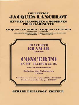 Illustration de Concerto op. 35 pour 2 clarinettes et orchestre, réduction piano - éd. Billaudot