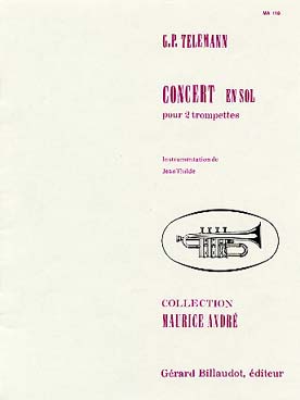 Illustration de Concert en sol pour 2 trompettes (arr. Thilde)