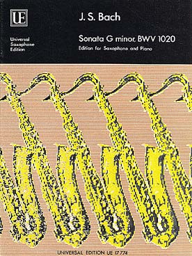Illustration de Sonate BWV 1020 en sol m (orig. pour flûte, tr. J. Harle)
