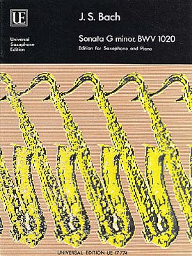 Illustration de Sonate BWV 1020 en sol m (orig. pour flûte, tr. J. Harle)